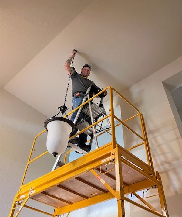 Brightside Home Improvement Vaulted Ceiling Fixture Installation